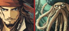 Pirates des Caraïbes : Jack Sparrow, Davy Jones... 13 personnages imaginés en anime