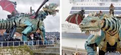 Découvrez l'impressionnant Dragon de Calais, un dragon mécanique de 25 mètres de long crachant du feu !