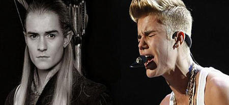 Et voici la parodie de Legolas frappant Justin Bieber