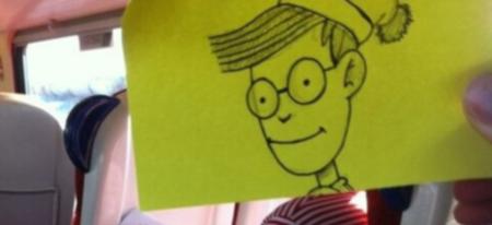 14 montages photos avec un post-it