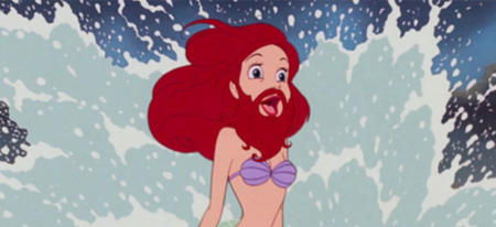 Princesses de Disney avec une barbe