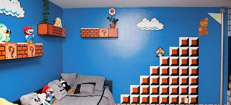 Un père crée une chambre Mario Bros pour sa fille !