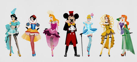 Les Princesses Disney en version Moulin Rouge