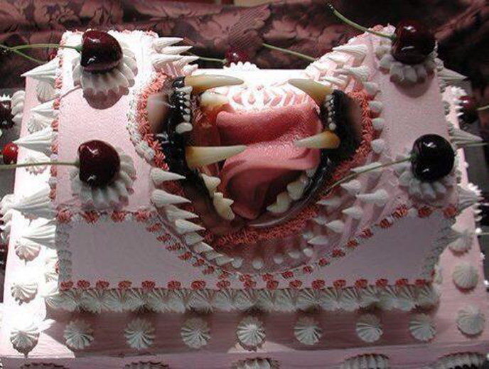gâteau vagin dents