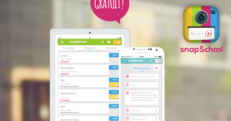 SnapSchool, une application d