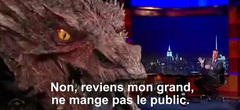 Le dragon Smaug du Hobbit en interview dans une émission bien hilarante !