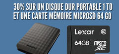 Besoin de stockage, disque dur portable Samsung à 41,93 € et une micro SD à 6,99 € !