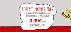 Le forfait illimité Free Mobile de nouveau à 3,99 € en vente privée