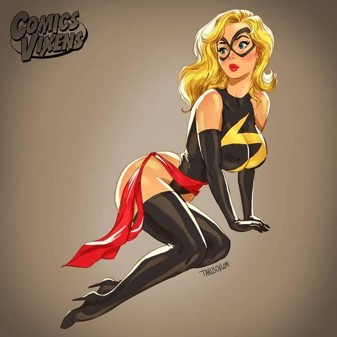 super heroines pin-up 6