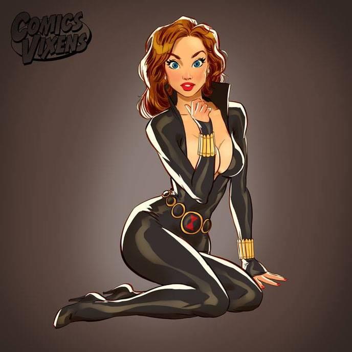 super heroines pin-up 8