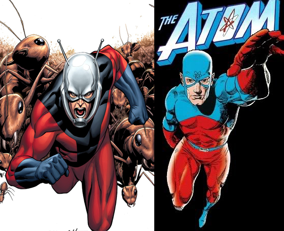 Ant-Man (Marvel 1962) et Atom (DC 1940) .