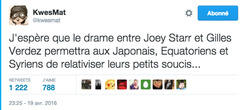 Top des tweets qui claquent le plus sur l'altercation entre Joey Starr et Gilles Verdez