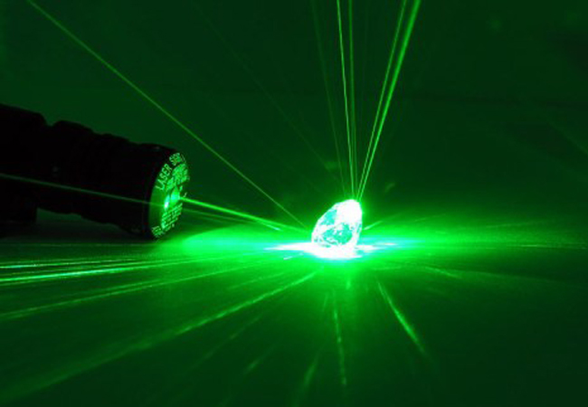 Un laser sur un diamant