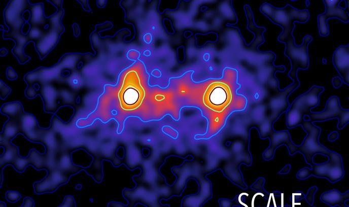 Image type photographie de la visualisation de la matière noire
