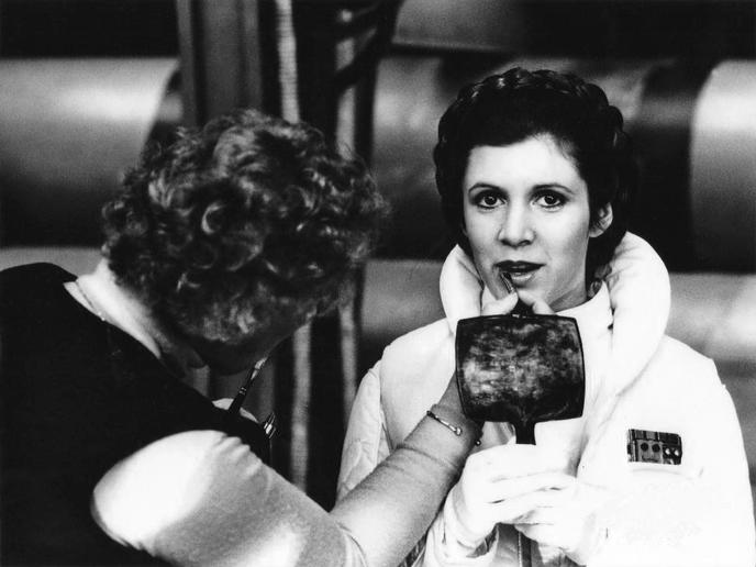 Photo tournage Carrie Fisher