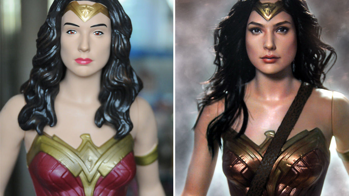 Wonder Woman figurine modifiée