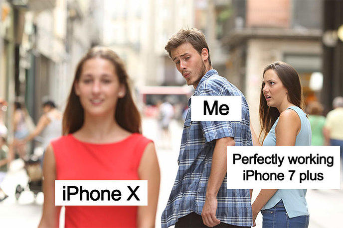 meme iphone X