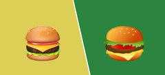 La guerre des emojis cheeseburger d'Apple et Google