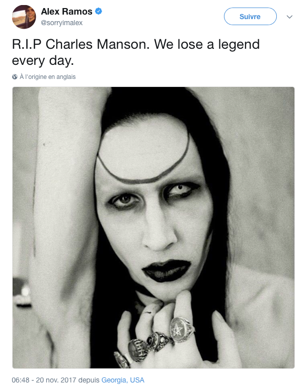 tweet Marilyn Manson charles Manson  2