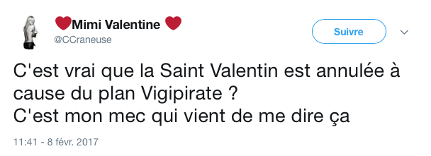 top tweet saint valentin 2