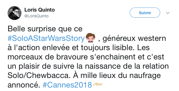 tweets reactions solo cannes 11