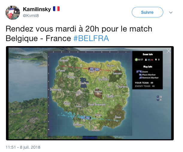 top tweets France Belgique 2018 1