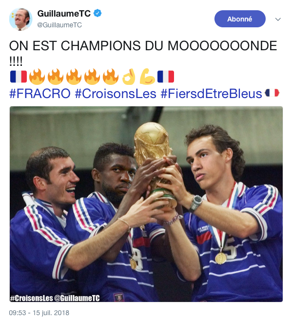 top tweets equipe de France champion du monde 5