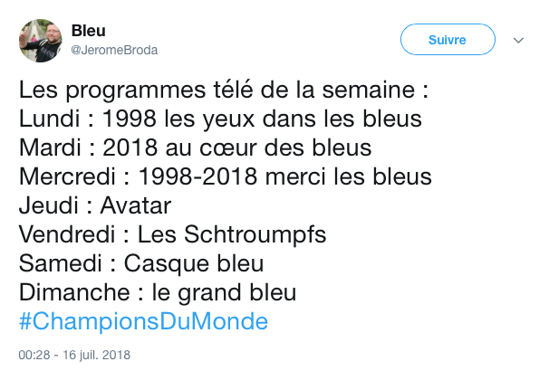 top tweets equipe de France champion du monde 3