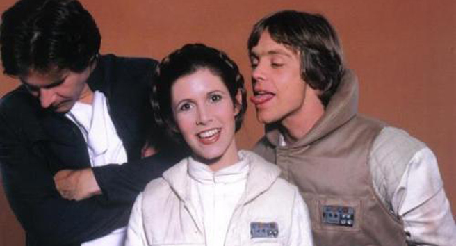 Carrie Fisher Mark Hamill Harrison Ford 