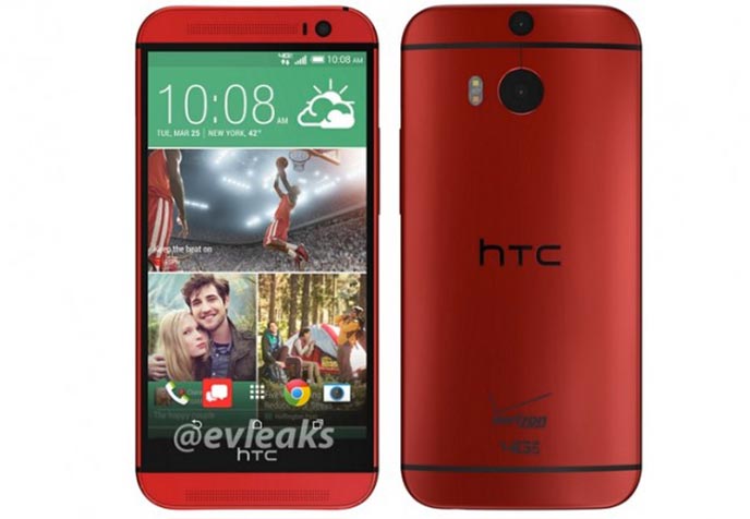 HTC One M8 rouge