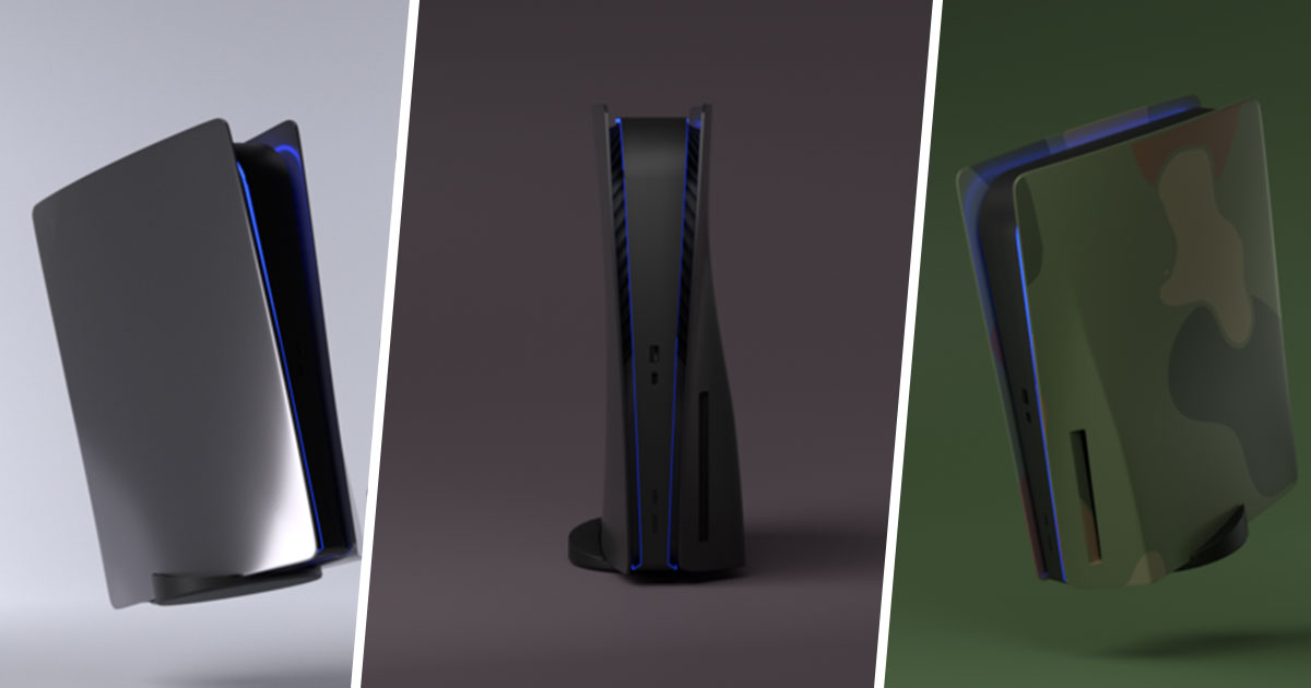 PS5 : des modèles noirs, bleus, ou rouges facilement envisages grace aux  coques inter-changeables