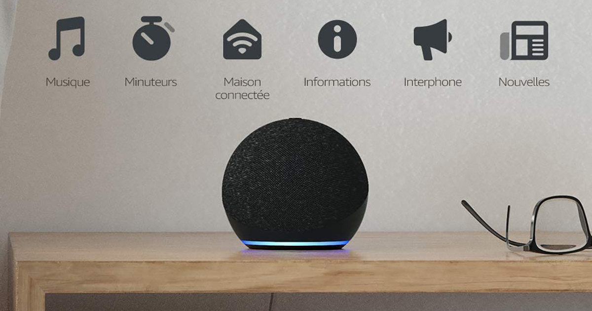 Echo Dot 4 : la mini enceinte connectée d' est à moitié prix