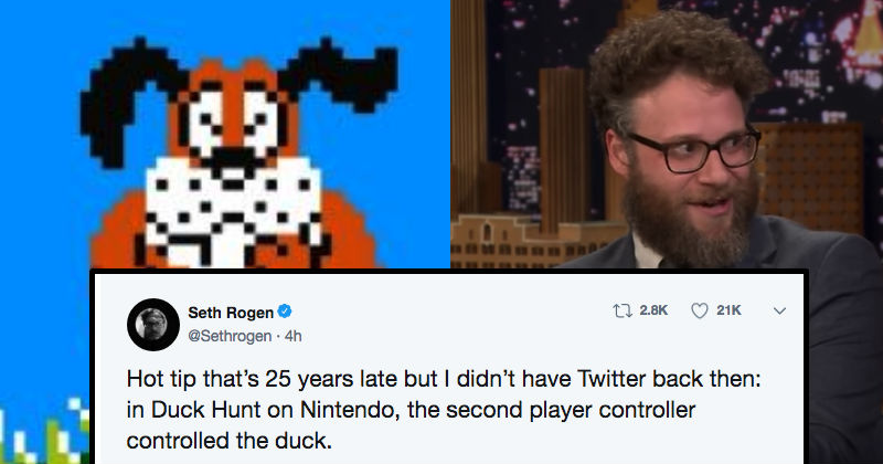 Seth Rogen découvre et partage un secret de Duck Hunt !