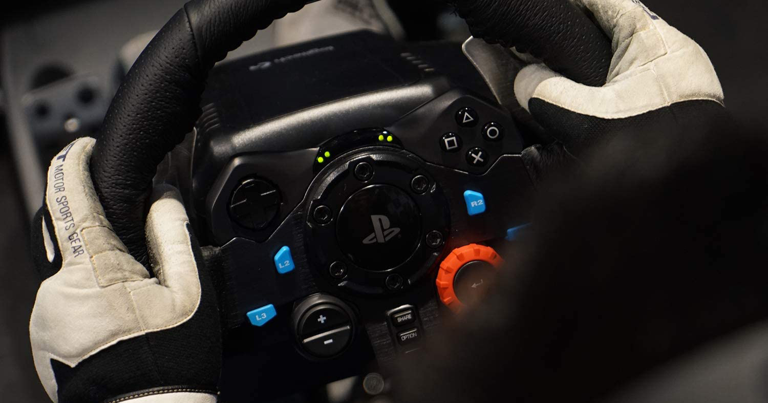 Logitech G29 Driving Volant de Course en Cuir avec Pédales, Retour de Force  Réaliste, Palettes Volant en Acier Inoxydable, Rotation à 900°, Prise EU,  PS5, PS4, PC, Mac - Noir : 