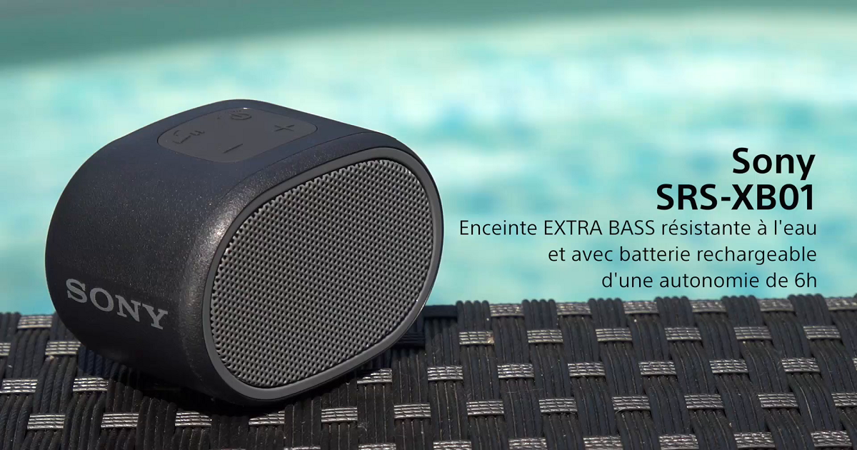 Sony SRS-XB01 Enceinte portable ultra compacte résistante à l'eau