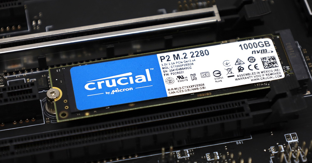 Crucial P2：使用目前販售的 1 TB NVMe M.2 SSD 提升您的 PC 效能