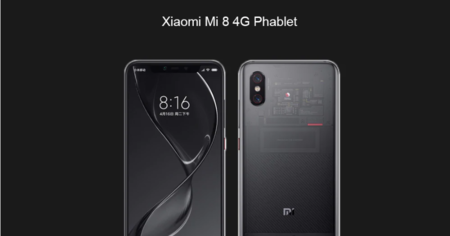 Le Xiaomi Mi 8 Pro (Explorer) avec son lecteur d'empreintes sous l'écran et sa coque transparente en vente flash