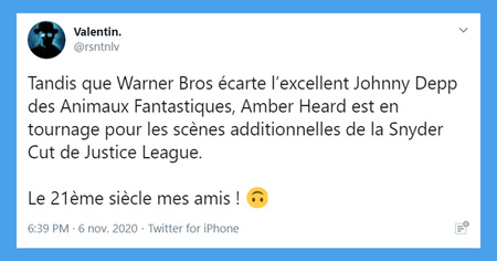 Les Animaux Fantastiques : les fans réagissent au renvoi de Johnny Depp par la Warner ! (20 tweets)