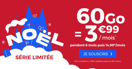 C'est Noël avant l'heure avec ce forfait mobile 4G en série limitée à moins de 4 euros par mois