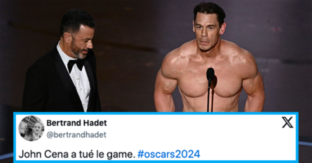 Oscars 2024 : John Cena nu, Robert Downey JR., Ryan Gosling, les fans jubilent