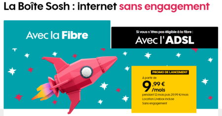 La Box Sosh : une offre fibre et ADSL pour seulement 9,99 euros par mois