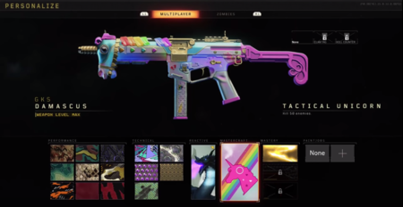 Black Ops 4 : perforer vos ennemis tout en douceur avec ce skin licorne