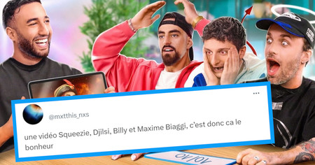 YouTube : Squeezie invite Maxime Biaggi, Djilsi et Billy pour sa dernière vidéo, et c'est un énorme carton (16 tweets)