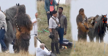 Star Wars IX : premières fuites de photos du tournage avec Poe, Finn, Chewbacca et de nouvelles créatures