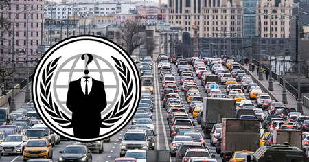 Russie : Anonymous crée cet embouteillage XXL à Moscou, les images sont impressionnantes