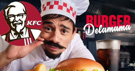 Mister V s'associe à KFC et lance le burger Delamama, ça met l'eau à la bouche