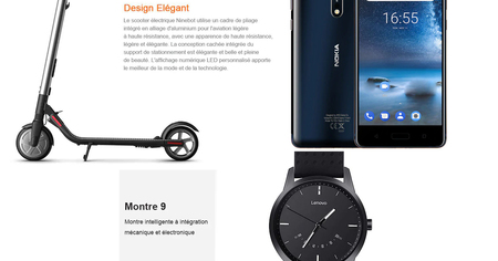 Bonnes affaires : Nokia 8, Lenovo Watch 9 et trottinette Ninebot Segway ES2