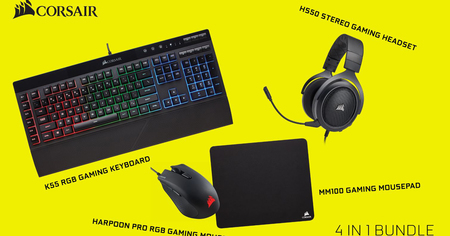 Pack gaming Corsair : jolie promotion sur ce pack clavier, souris, casque et tapis