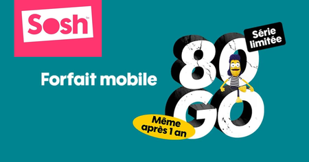 2 nouveaux forfaits mobiles 4G Série Limitée chez Sosh avec un prix fixe même après un an