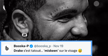 Drake : les internautes se moquent de son nouveau tatouage au visage